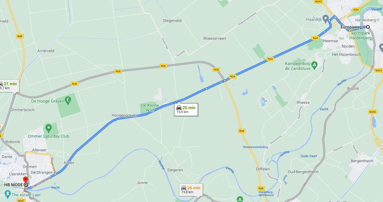 route ommen hardenberg