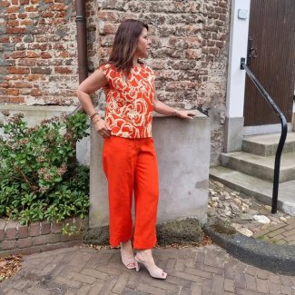 Annette Gortz oranje outfit zomer 2022_3-min