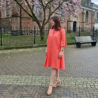 FFC jurk oranje linnen voorjaar lente zomer 2024_2