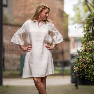 FFC jurk lange mouw creme voorjaar lente zomer 2024_3