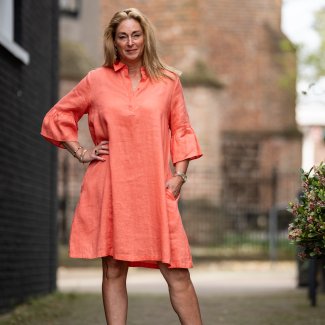 FFC jurk lange mouw oranje voorjaar lente zomer 2024_3
