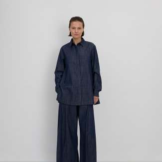 FFC outfit bloese broek wijd blauw  zomer 2026 HB MODE