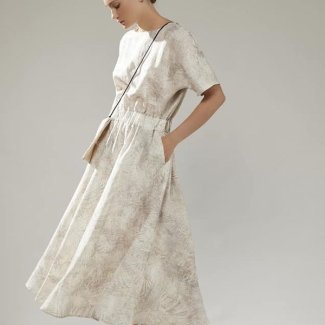 Le Tricot Perugia linnen jurk taille zomer 2023 HB MODE_1