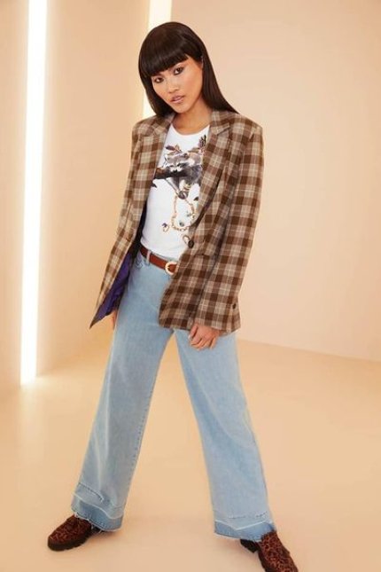 Marc cain blazer geruit jeans winter 2022_1