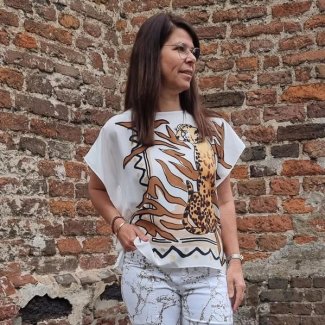 Marc Cain gewerkte blouse pantalon Zomer 2022-min