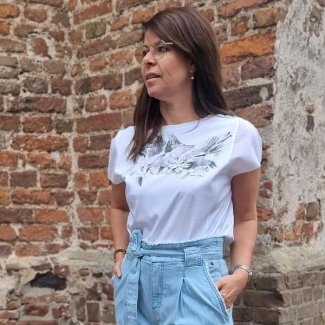marc cain witte blouse print jeans zomer 2022_2-min