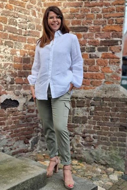 Mix match Anneclaire blouse pantalon Seductive zomer 2022 HB MODE-min