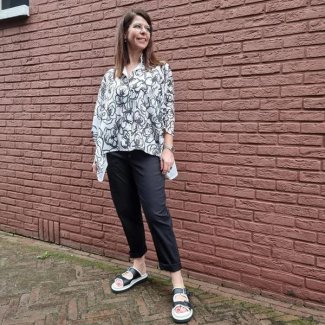 mix match annette gortz blouse pantalon marc cain slipper zomer 2022