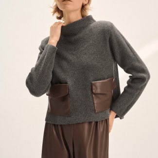 Natan trui rok beige bruin winter 2025-2026-1