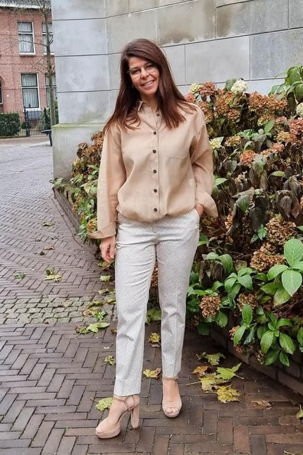 peserico blouse doorschijnend pantalon print zomer 2022