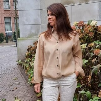 peserico blouse doorschijnend pantalon print zomer 2022
