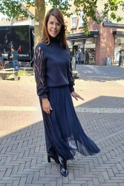 peserico trui brei rok blauw winter 2022_1