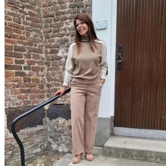 Peserico trui pantalon wit bruin winter 2022_3