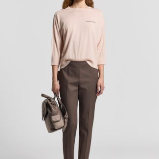 Peserico trui roze pantalon bruin zomer 2026 HB MODE